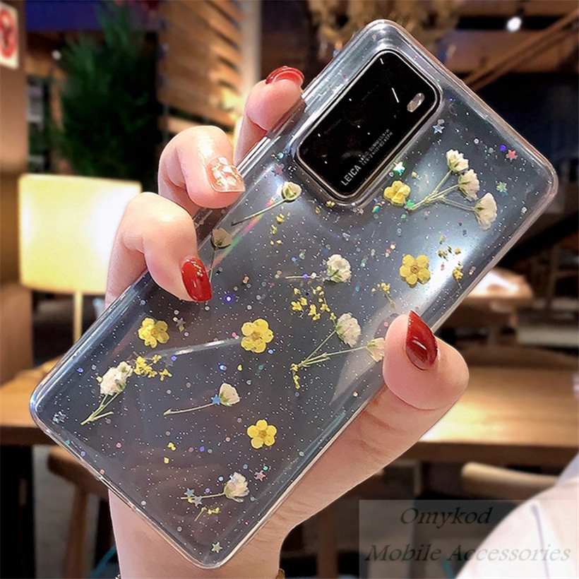 Ốp lưng mềm trong suốt hoa khô cho Samsung Galaxy A52 A72 A32 A12 A42 M51 A51 A71 50s A21s A30s A50 A30 A20 A10 A70 | BigBuy360 - bigbuy360.vn
