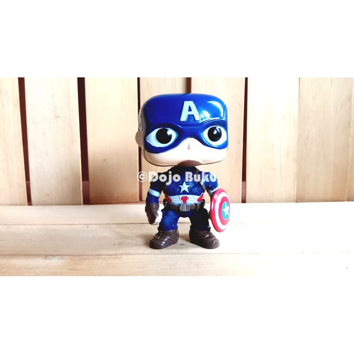 Chibi Mô Hình Nhân Vật Captain America Bằng Nhựa Pvc