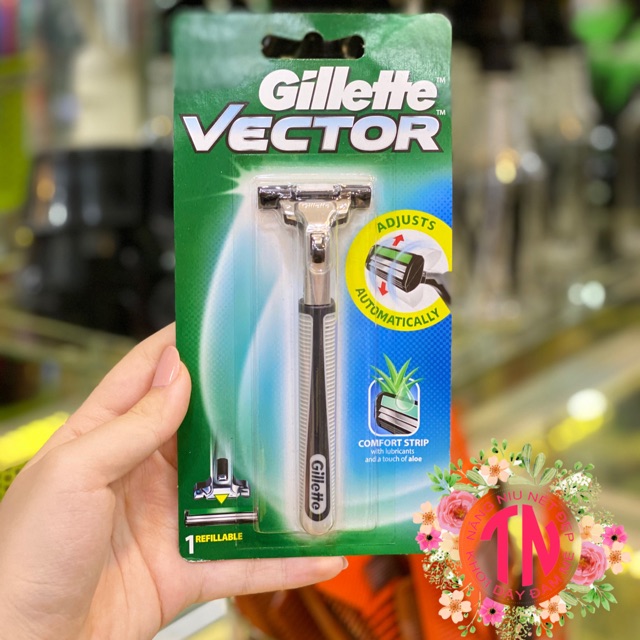 Bộ dao cạo râu Gillette Vector 2 lưỡi kép