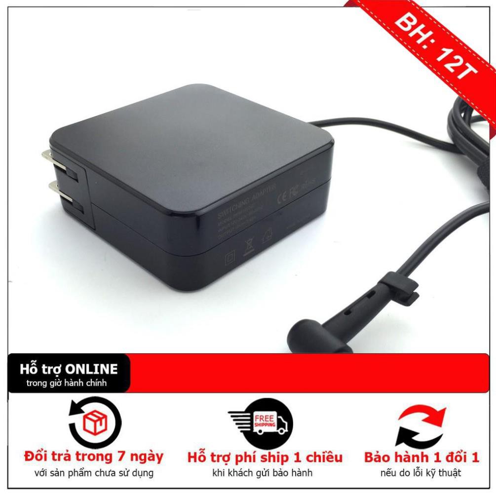 Sạc vuông cho laptop ASUS 19V-3.42A đầu 4.5 * 3.0mm - Chân kim