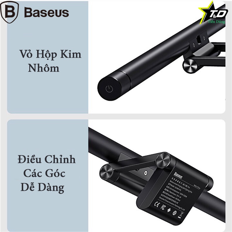 Đèn Treo Màn Hình Bảo Vệ Mắt Baseus i-work Pro bản DGIWK-B01 (Youth) và bản DGIWK-P01 (PRO)Chống Cận Chống Ánh Sáng Xanh