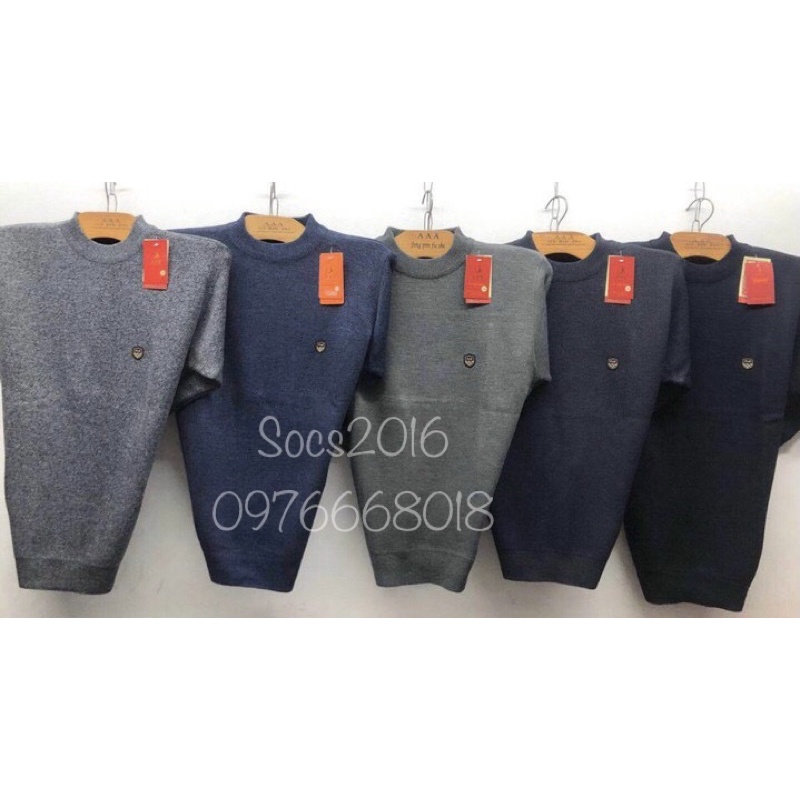 Áo len nam trung niên cổ 5 phân cho bố - ảnh thật hàng có sẵn.