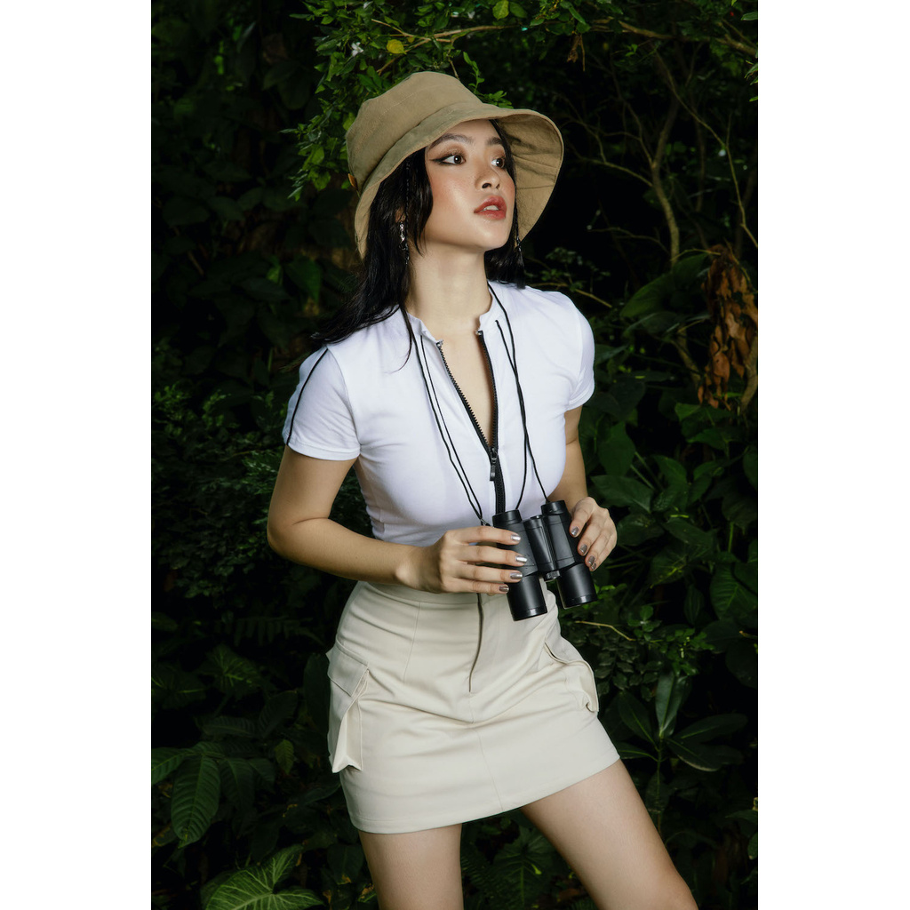 Chân váy kaki túi hộp beige BLMDE | BigBuy360 - bigbuy360.vn