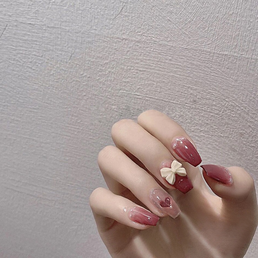Bộ 24 móng tay giả thời trang làm nail mã X
