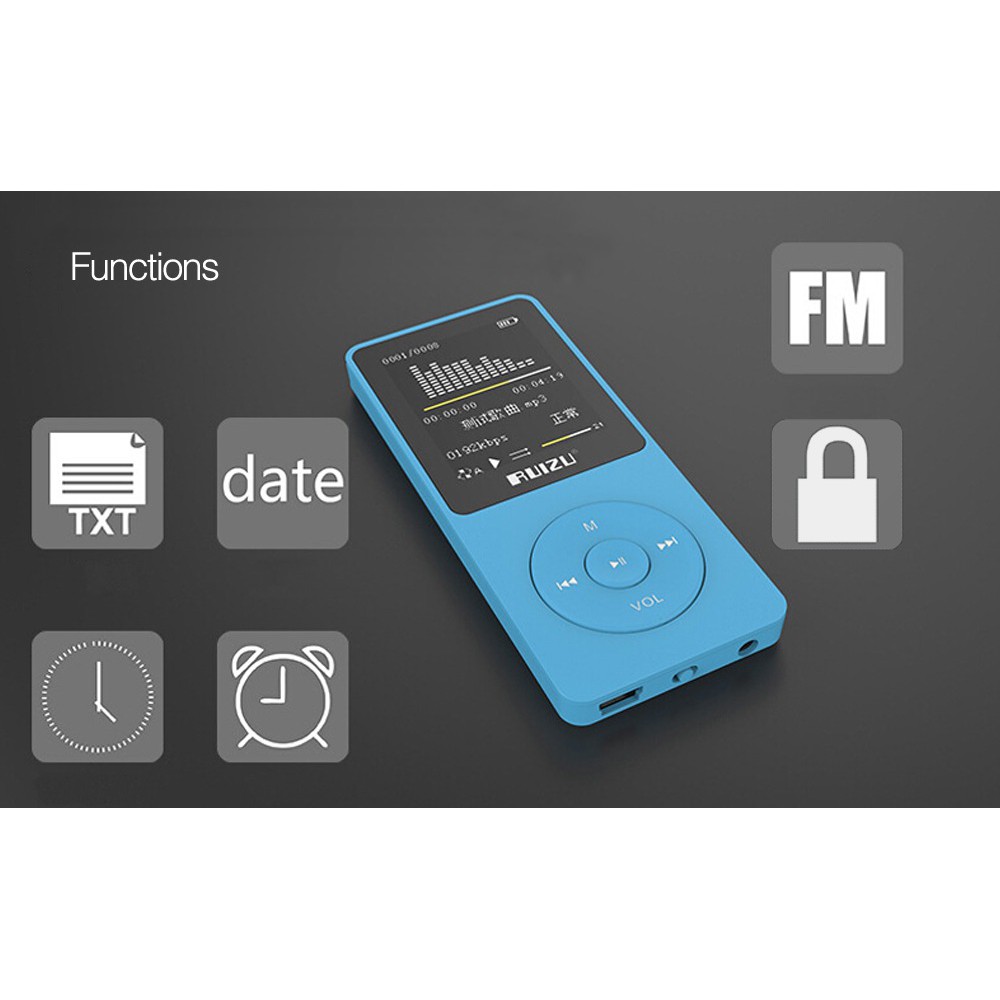 Máy Nghe Nhạc Lossless RUIZU X02 Kèm Tai Nghe HiFi