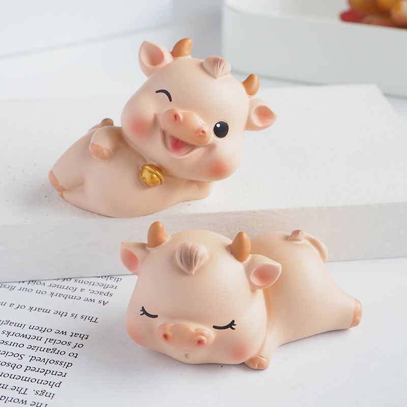 [SIÊU RẺ❤️] – Đôi Trâu Nằm - Trang trí bánh sinh nhật bánh kem