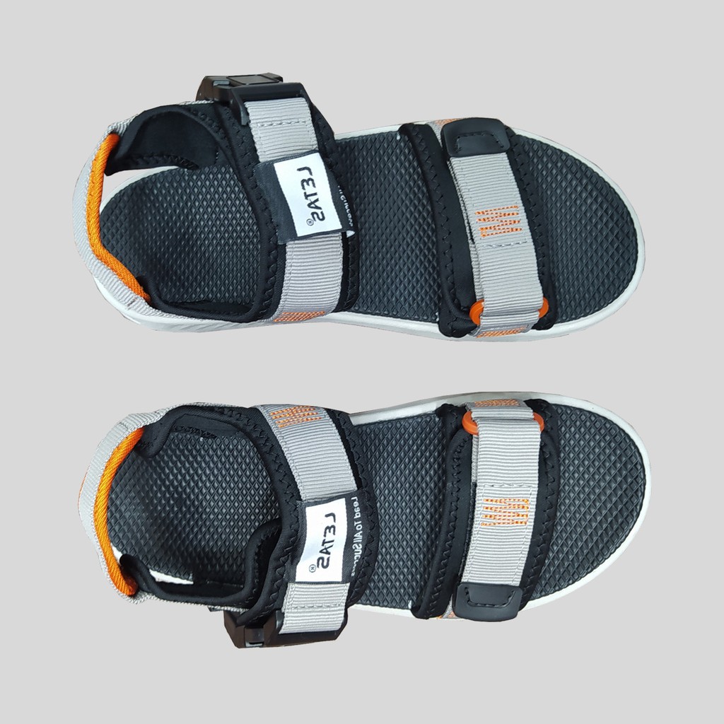 Giày Sandal Letas Nam Nữ - D711G Xám