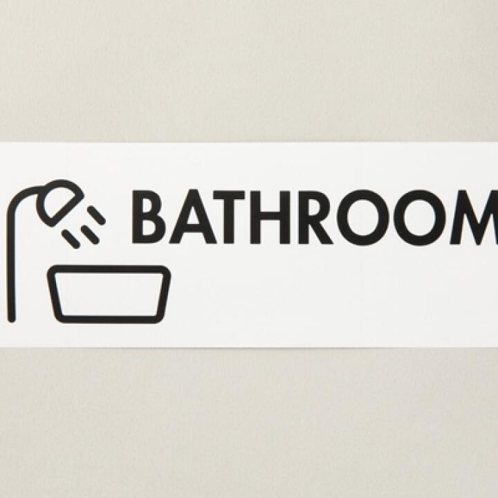 Miếng Giấy Dán Kí Hiệu ARTBOX Hàn Quốc In Chữ Bathroom