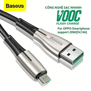 Cáp sạc micro baseus waterdrop sạc nhanh vooc 4a 20w chính hãng