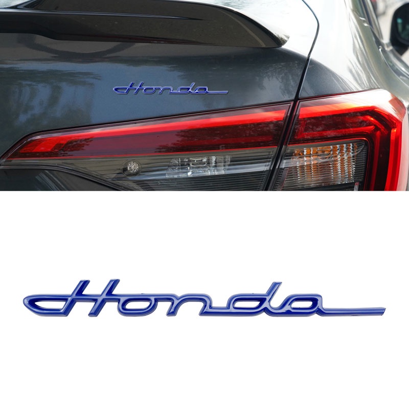 FENDER 1 Nhãn Dán Trang Trí Xe Hơi abs Màu Đỏ Đen In Chữ logo honda
