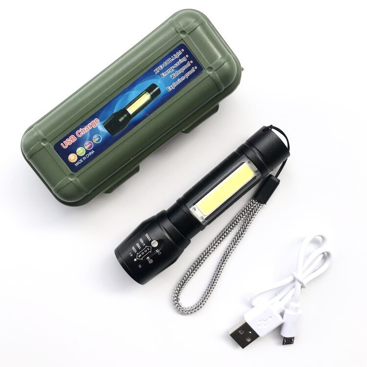 XPE + Cảnh sát CREE Mini LED Đèn pin sạc không thấm nước sạc USB-511