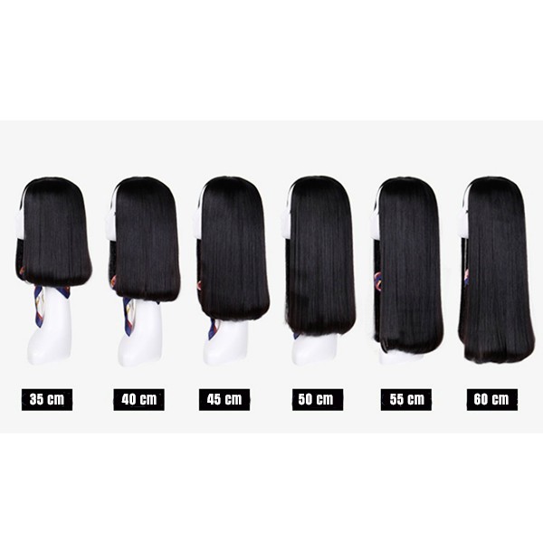 Tóc Giả Bằng Tóc Thật WINA Siêu Da 4D Dài Xoăn Sóng 2 Mái TGT-007 ( 45cm )