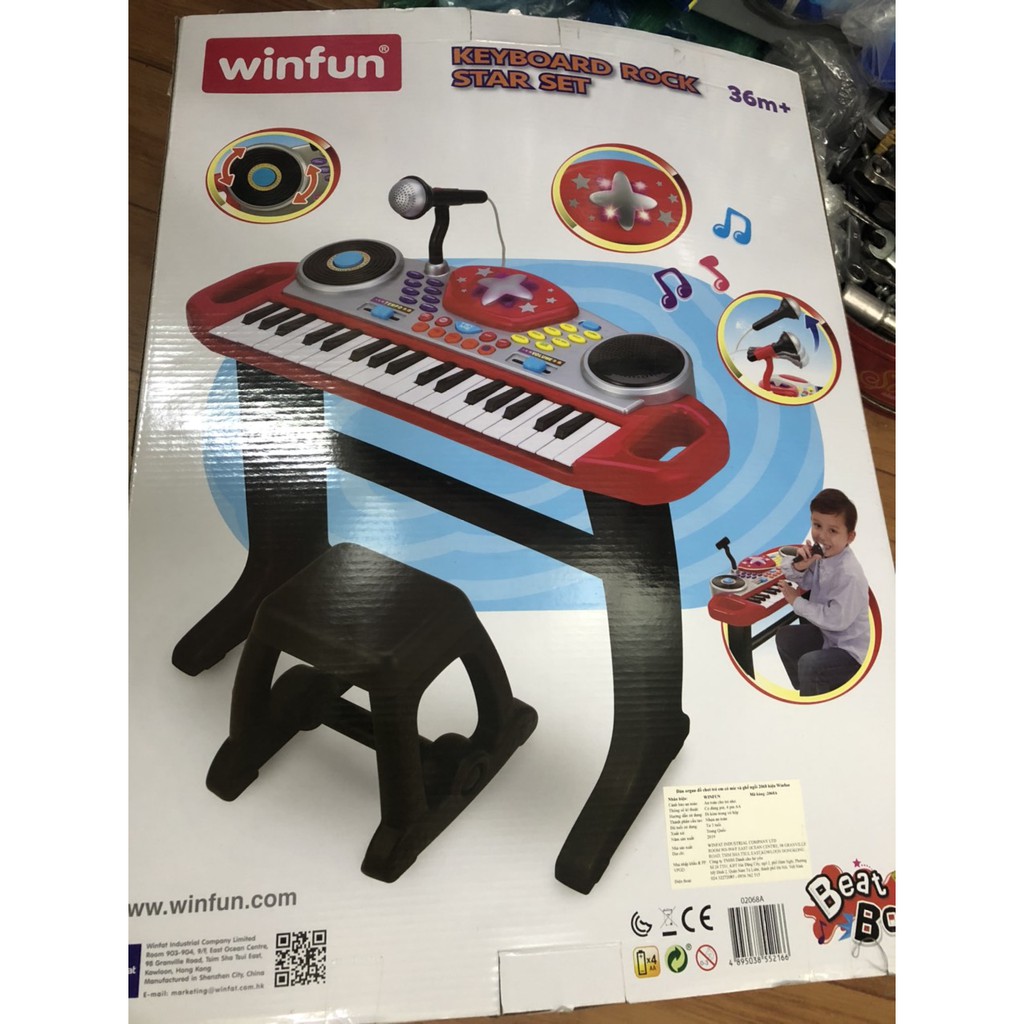 Đàn Piano Điện Tử Có Míc Hát Được Winfun 32 Phím Hàng Khuyến Mại Bỉm Merries