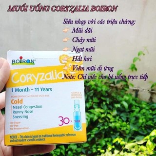 Muối uống vi lượng Coryzalia Boiron 30 ống