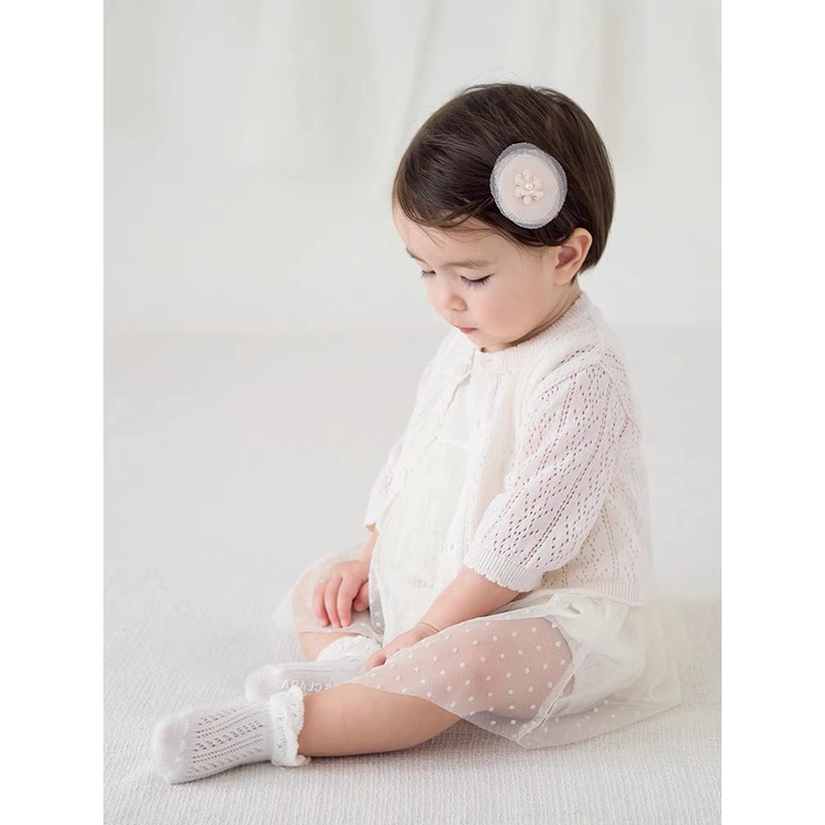 Áo cardigan cho bé gái áo khoác len mỏng dáng dài, lửng phong cách Hàn Quốc cực xinh