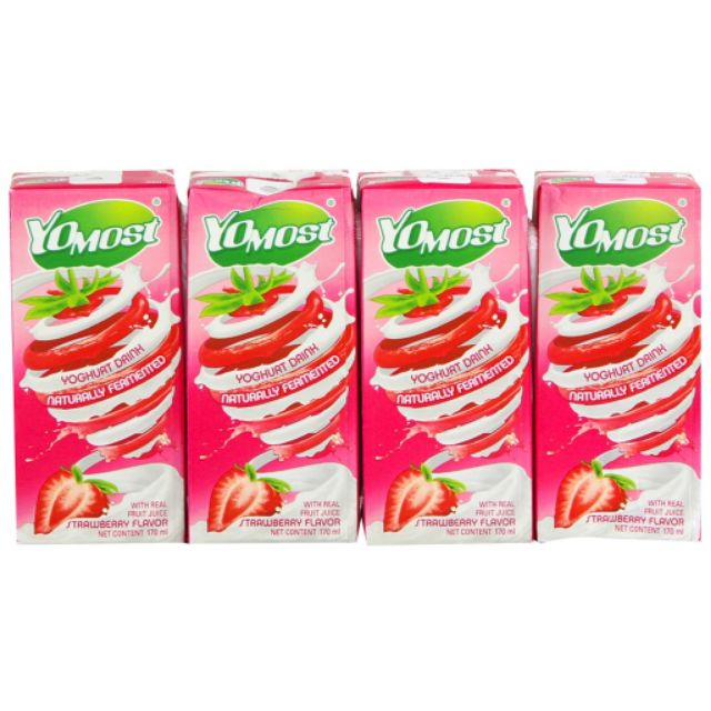 Lốc 4 hộp sữa chua uống Yomost 170ml