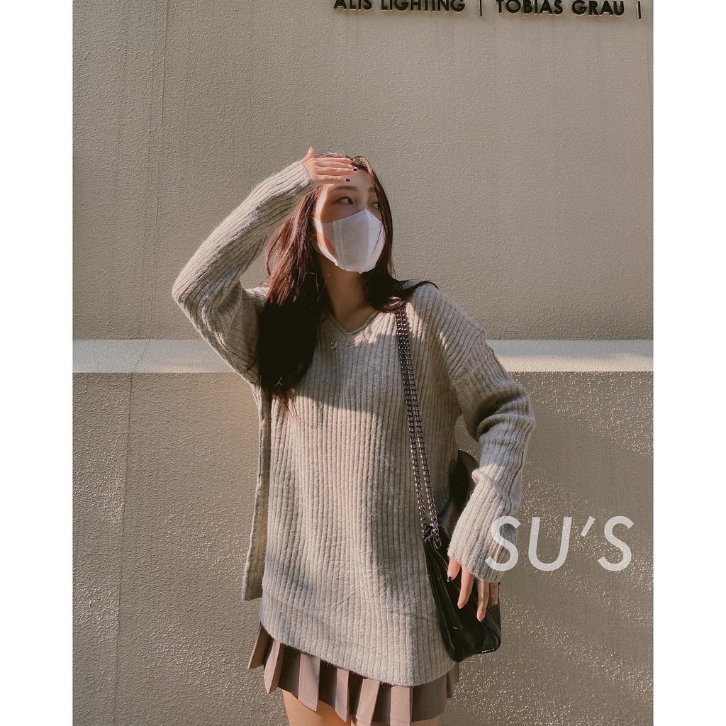 Áo len trơn cổ tim A2014 SUSTORE | BigBuy360 - bigbuy360.vn