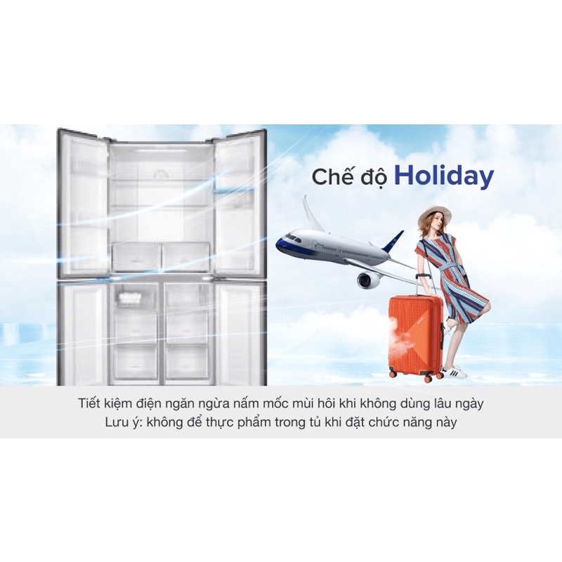 Tủ lạnh Aqua Inverter 456 lít AQR-IGW525EM GB