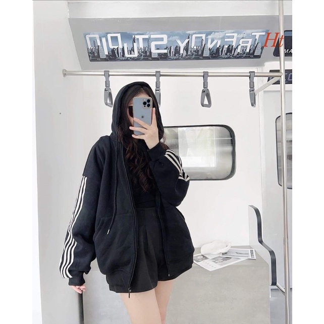 Áo khoác nỉ bốn sọc tay HT12
