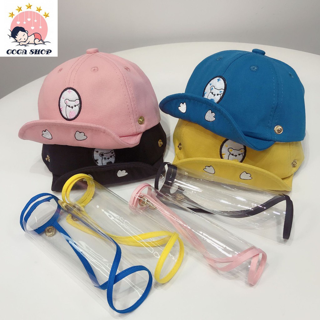 Mũ Bóng Chày Chống Giọt Bắn Cho Bé, Mũ Chắn Bụi Cho Bé Trai Bé Gái Loại 1