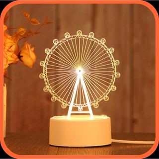 ĐÈN PHÒNG NGỦ đẹp - VÒNG QUAY HOLIDAY 3D - quà tặng trang trí vô cùng ý nghĩa