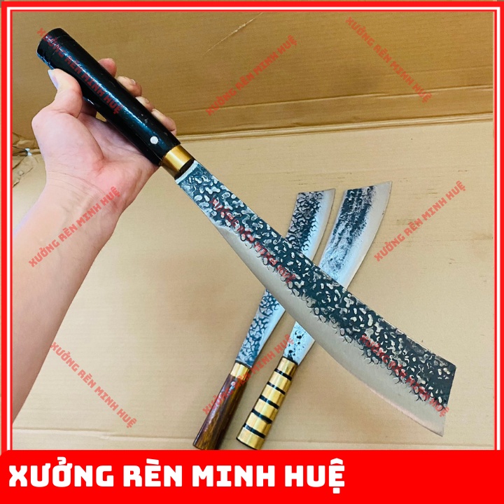 Dao bếp, bộ 4 dao nhà bếp cao cấp là từ Thép Nhíp hàng rèn thủ công - Phúc sen