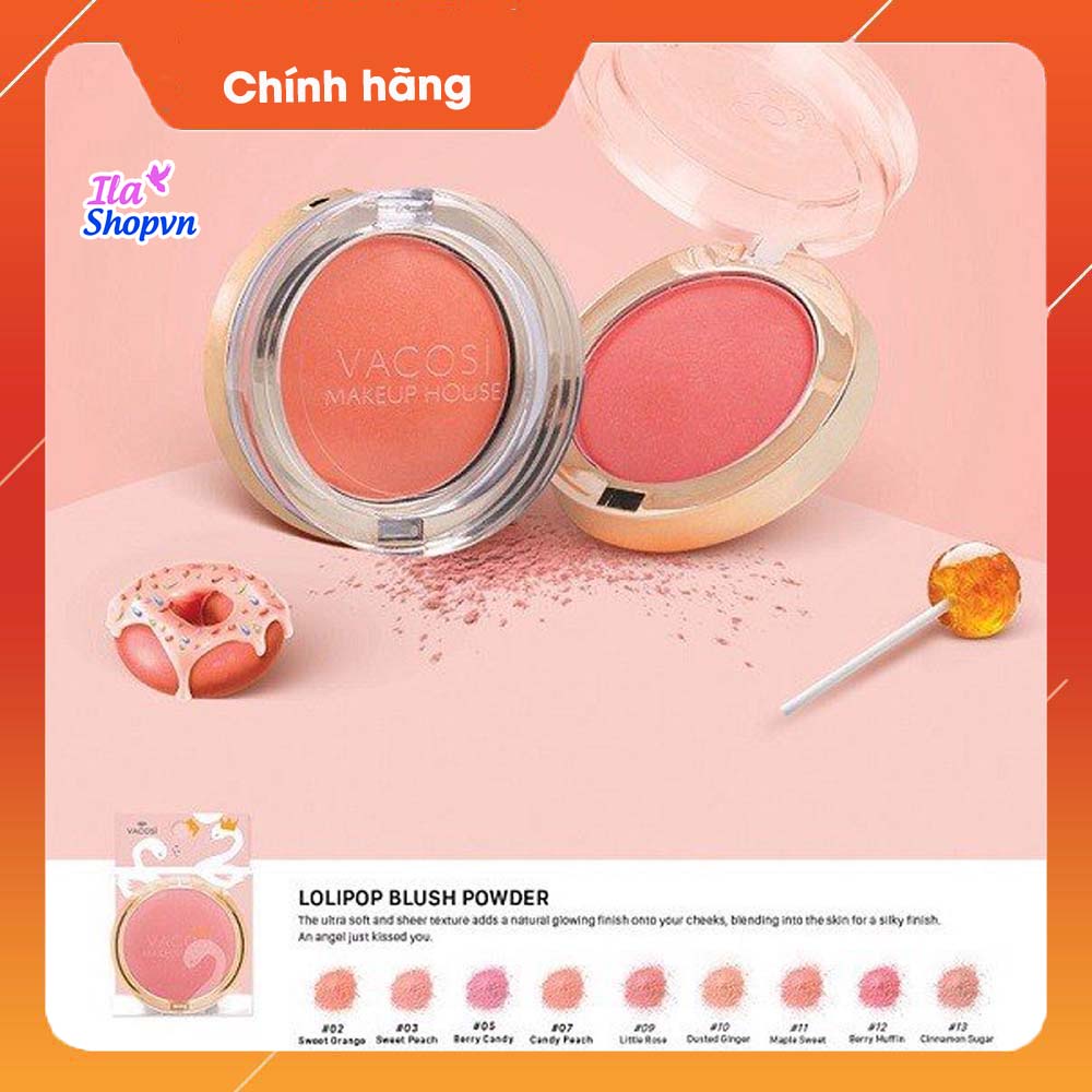 PHẤN MÁ HỒNG VACOSI LOLIPOP BLUSH POWDER - VACOSI