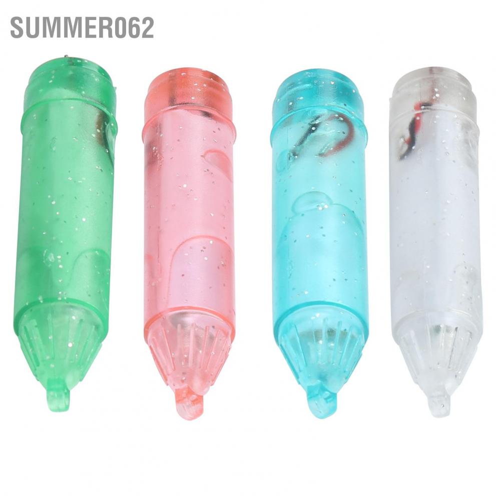Summer062 4Pcs Fishing LED Lure Light Underwater Lamp Waterproof Bait Tool