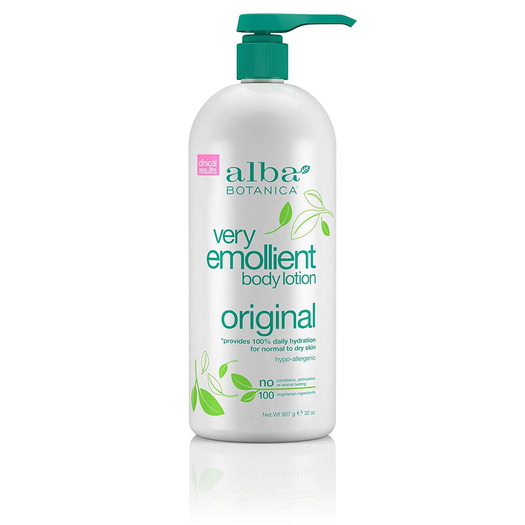 Dưỡng thể chống mất nước cho da size đại Alba Botanica Very Emollient Original Body Lotion 907g (Mỹ)