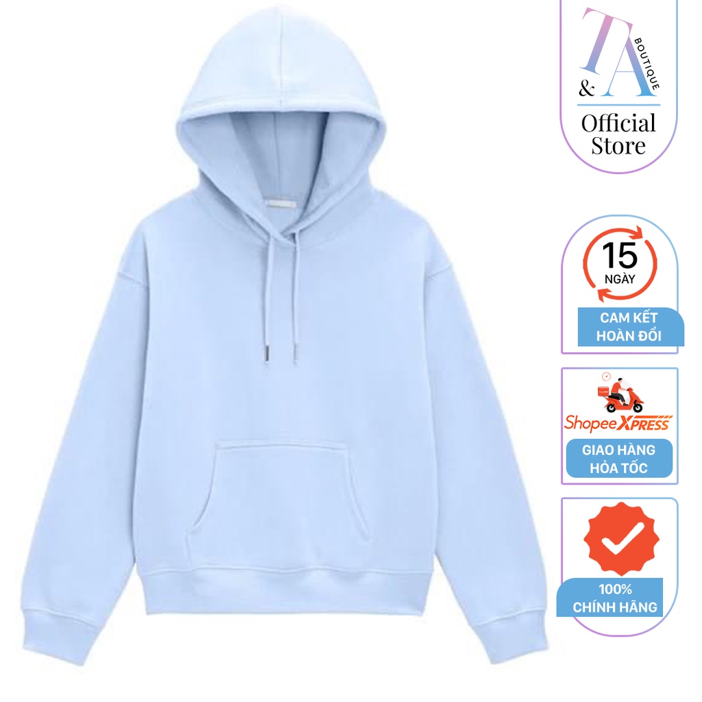 Áo hoodie nữ nhiều màu mềm mại, thoáng mát, lớp lót nỉ bên trong ấm áp ChiDu - TA032