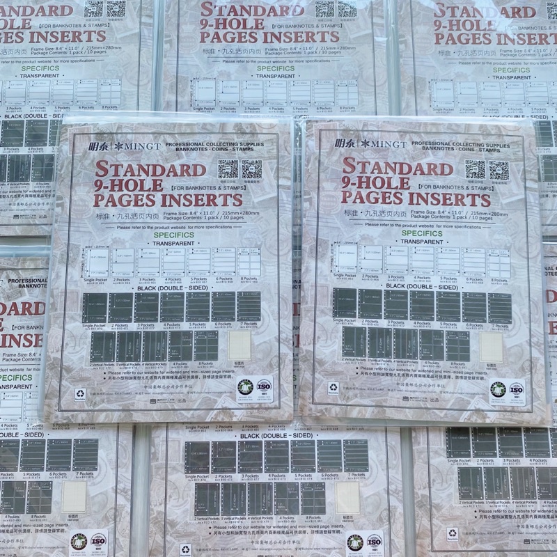 Sheet đựng ảnh MingT A4 - nhựa cứng trong suốt bảo vệ card