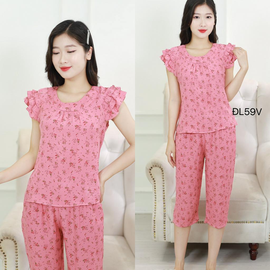[BunnySky] Đồ bộ mặc nhà, quần áo nữ mặc nhà mẫu sát nách lửng đẹp