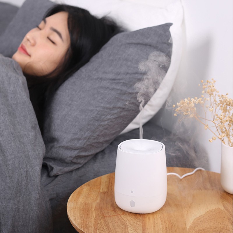 Máy khuếch tán tinh dầu, tạo ẩm siêu âm kiêm đèn ngủ Happly Life 120ml HL-EOD01 cắm điện USB 5V - Minh Tín Shop