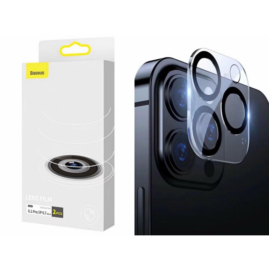 ""Dán Cụm Lens""Kính Cường Lực Camera Sau iPhone 13 Pro Max Hiệu Baseus Chính Hãng