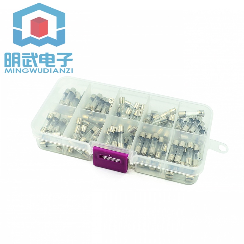 Bộ 100 Hộp Cầu Chì Thủy Tinh 5x20mm 0.2a ~ 20a 2332