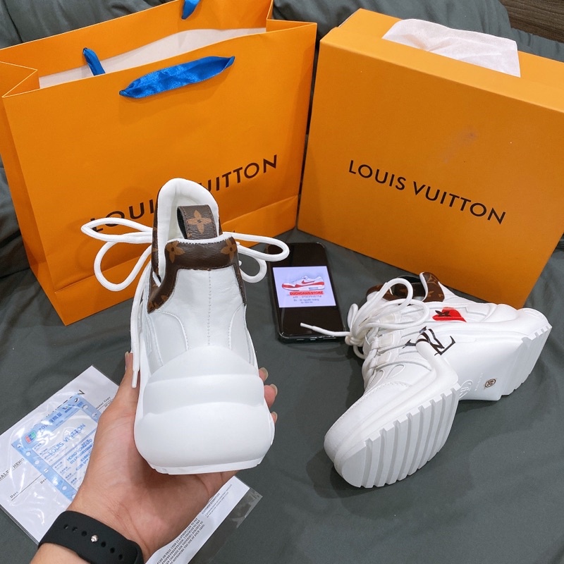 GIÀY L.V TRẮNG NÂU ,TRÁI DÂU CAO CẤP 1:1 [ FULL BOX + FREE SHIP ] | BigBuy360 - bigbuy360.vn