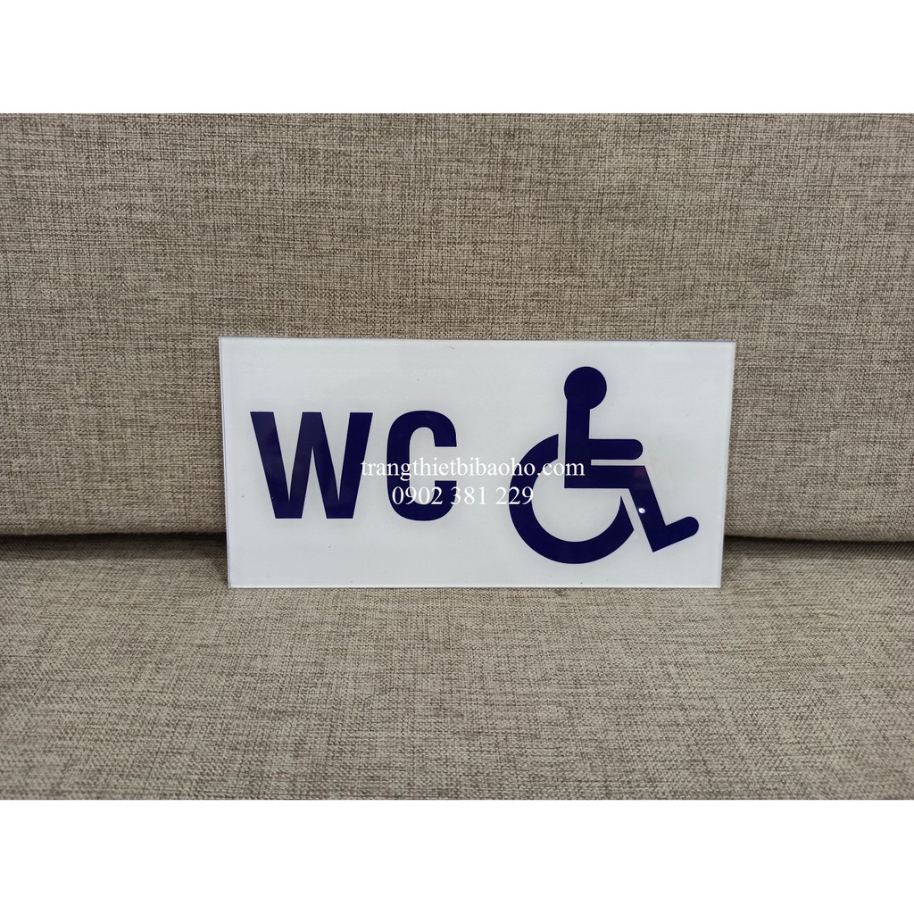 Bảng nhà vệ sinh, WC bằng nhựa Mica 10*20cm