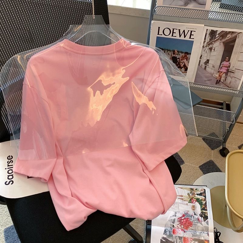 Áo Thun Tay Ngắn In Họa Tiết Hoạt Hình Dễ Thương Cho Nữ