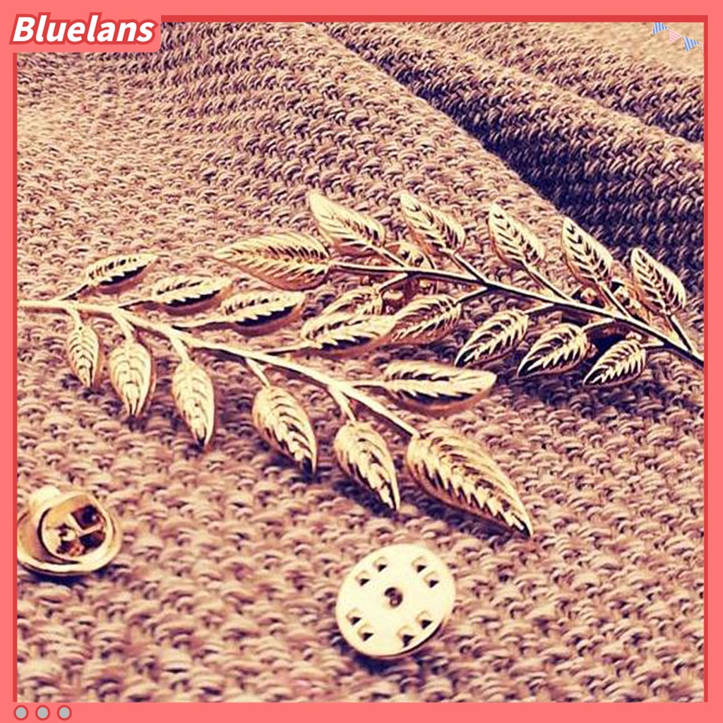 1 Cặp Ghim Cài Áo Hình Chiếc Lá Trang Trí Quần Áo Dài 48h