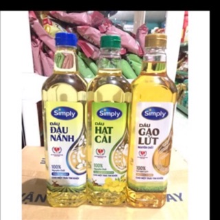 Dầu đậu nành simply 1 lít new mẫu mới ( date mới ) số lượng có hạn