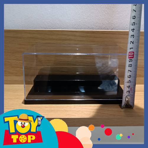 Hộp trưng bày mô hình Mini đế trơn - Box trưng bày mini 2 tầng trong suốt nguyên khối