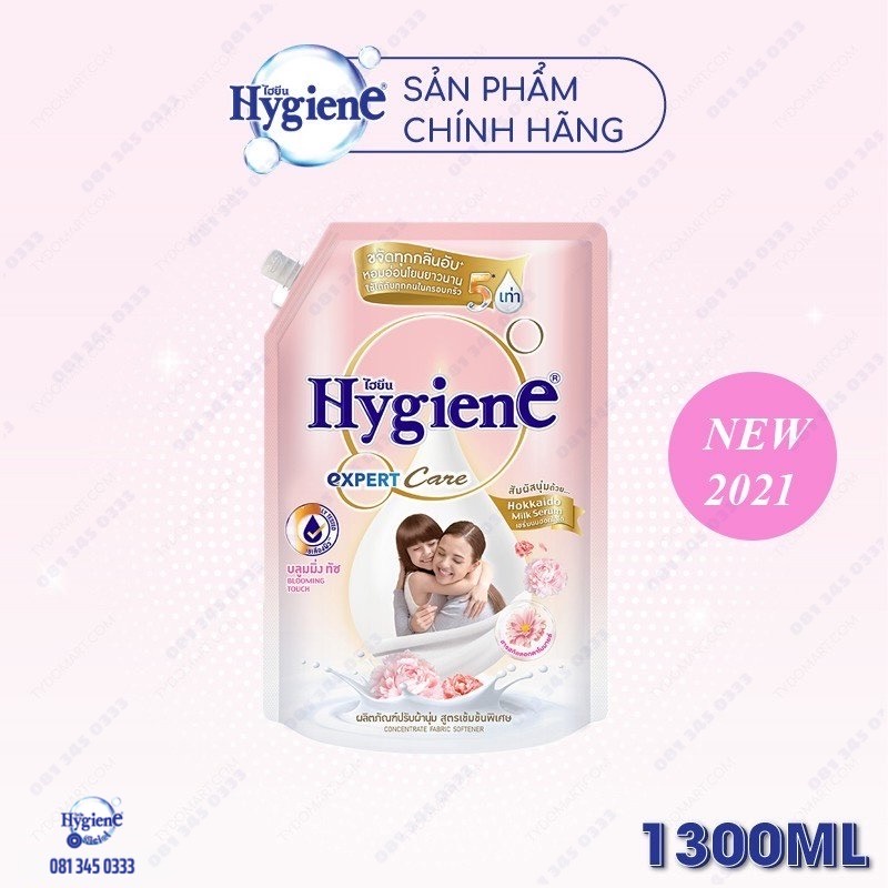 Nước Xả Vải Hygiene Thái Lan 1150ml EXPER CARE Đậm Đặc Gói Lớn Hương Hoa Tự Nhiên.