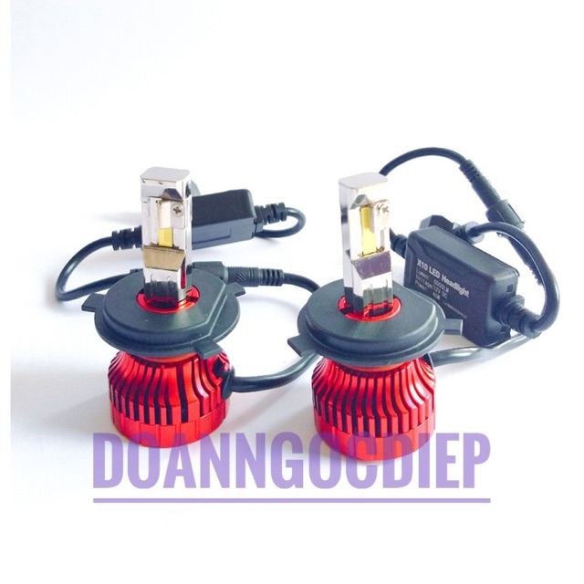 Đèn Led X10 chân H4 siêu mạnh. hàng cao cấp. giá 1 bóng