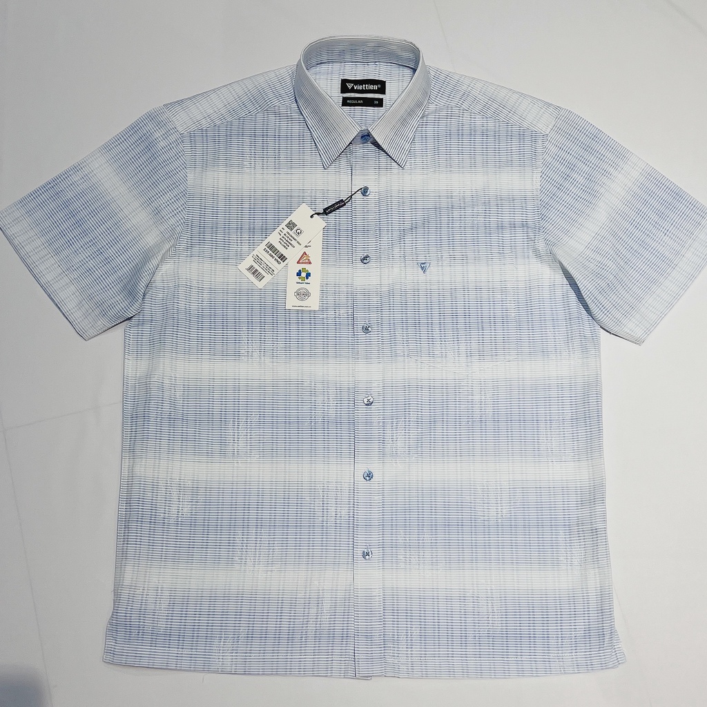 XẢ ÁO LẺ SIZE - Áo sơ mi cộc tay Việt Tiến họa tiết 6280 - SIZE 38-41-42