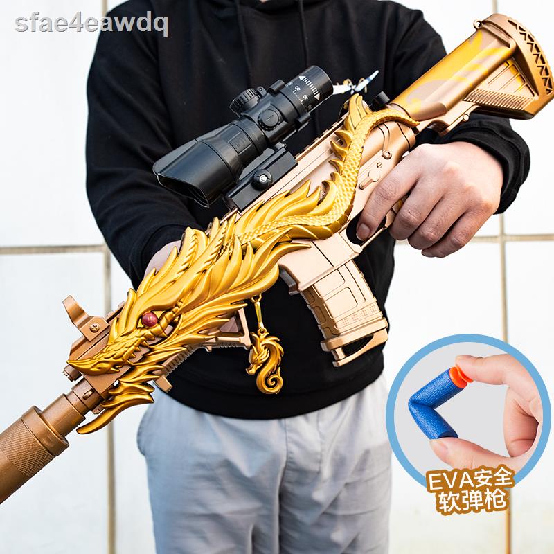 ☏♧five claw golden dragon m416 soft bullet gun toy boy sniper assault chicken full set of equipment children s simulatio