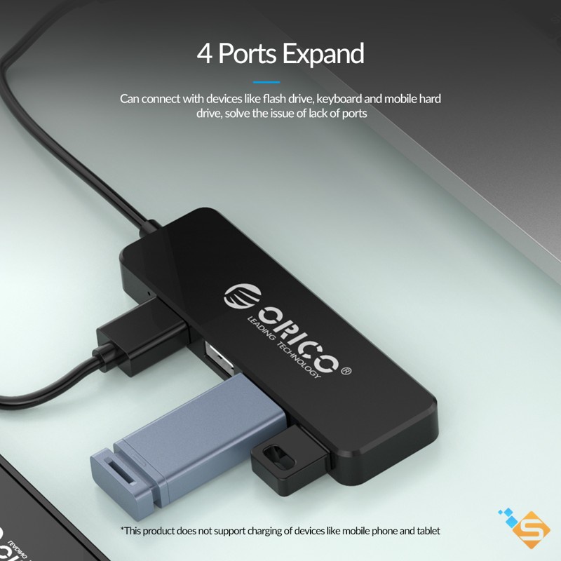 Bộ Chia Cổng USB 2.0 ORICO 4 Port - Hub USB ORICO 4 Cổng FL01-BK-BP - Bảo Hành Chính Hãng 12 Tháng
