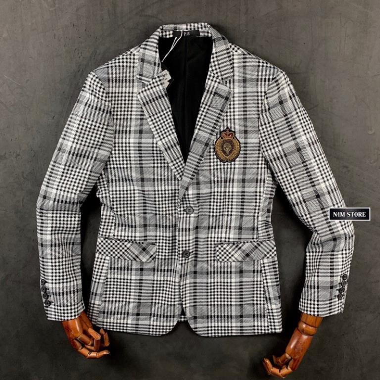 12.12 Xả - Áo khoác blazer, demi, vest nam ,vải chống nhàu,logo thêu, dáng vừa từ n4mstore Y88 ' 2021 .