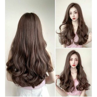 Kẹp tóc giả chữ U xoăn 60cm - tặng lược chải