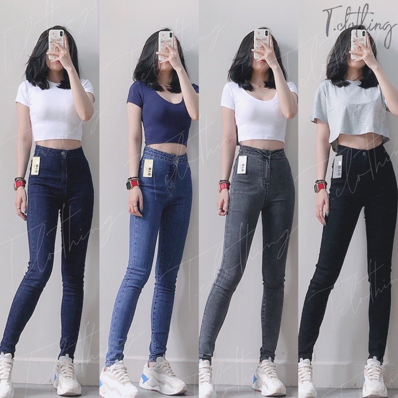 Quần Skinny Jean cạp liền lưng siêu cao [ẢNH CHÍNH CHỦ] | BigBuy360 - bigbuy360.vn
