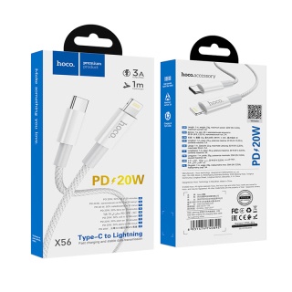 Cáp sạc Nhanh IP12,12Pro max,PD 20W HOCO X56 Type-C to ,truyền dữ liệu và sạc nhanh 3A